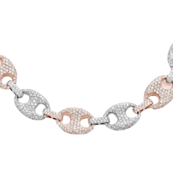 10MM MARINER LINK DIAMOND CHAIN 14K SOLID GOLD 18.50CTW