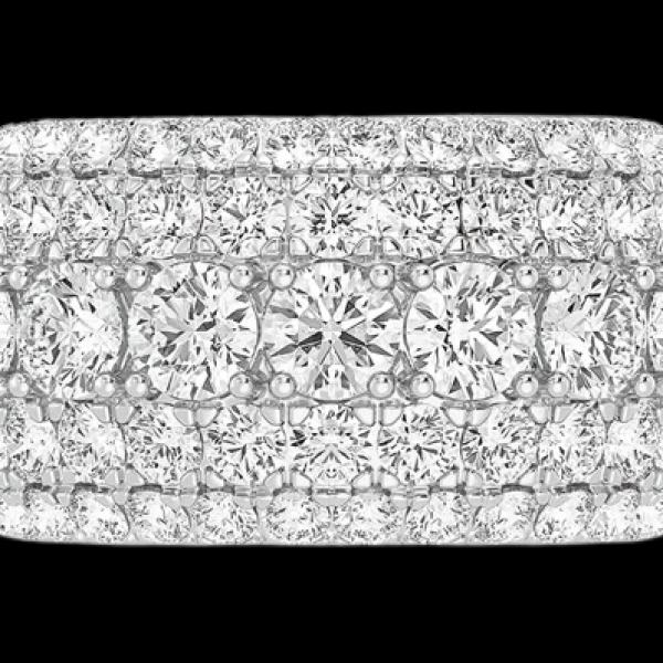 FIVE ROW DIAMOND BAND SOLID GOLD 2.45CTW