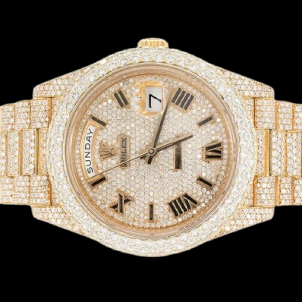 ROLEX DAY DATE 40MM 18K YELLOW GOLD (228238) - 19.89CTW FULLY ICED OUT
