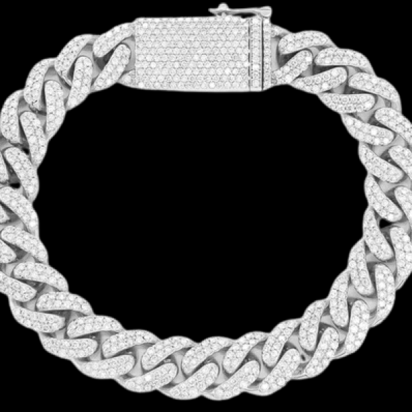 12MM MIAMI CUBAN DIAMOND BRACELET 14K SOLID GOLD 7.50CTW